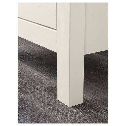 IKEA - HEMNES, bedside table, white varnish, 54x66 cm