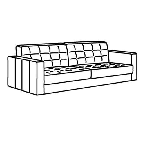 IKEA - LANDSKRONA, frame for 3-seat sofa, gunnared dark grey