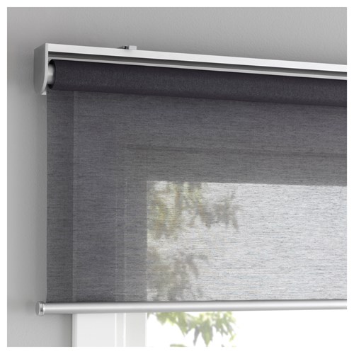 IKEA - SKOGSKLÖVER, roller blind, grey, 140x195 cm