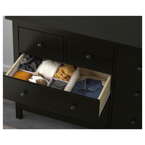 IKEA - HEMNES, chest of 8 drawers, blackbrown