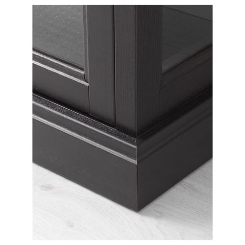 IKEA - MALSJÖ, glass-door cabinet, black, 105x141 cm