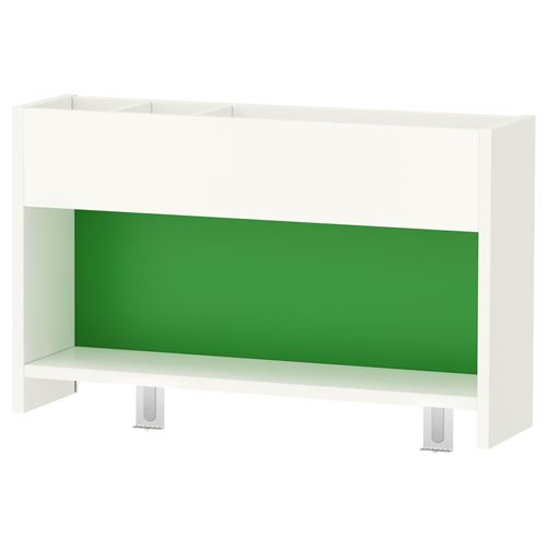 IKEA - PAHL, çocuk çalışma masası ek ünitesi, beyaz-yeşil, 64x17 cm