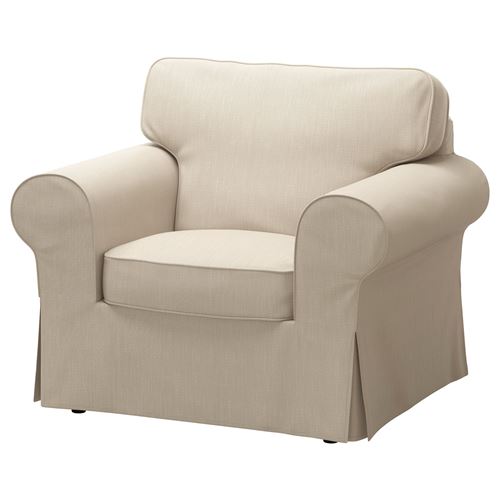 IKEA - EKTORP, armchair cover, nordvalla dark beige