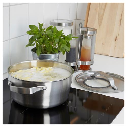 IKEA - SENSUELL, steel pot, stainless steel, 4 l