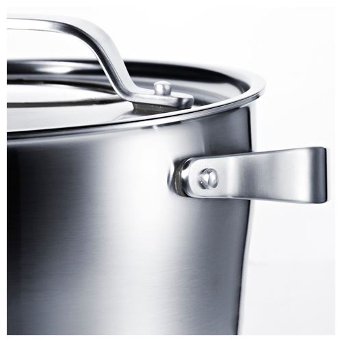 IKEA - SENSUELL, steel pot, stainless steel, 5,5 l