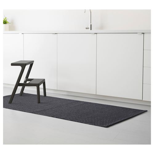 IKEA - MORUM, runner rug, dark grey, 80x300 cm