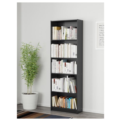 IKEA - FINNBY, bookcase, black, 60x24x180 cm