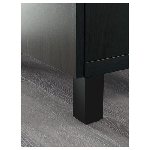 IKEA - BESTA, storage combination, black-brown/soft-closing rail, 120x40x74 cm