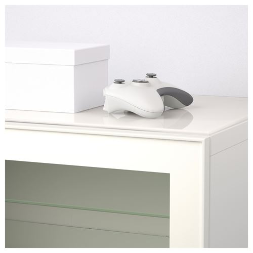 IKEA - GLASSVIK, kapak, beyaz saydam cam, 60x64 cm