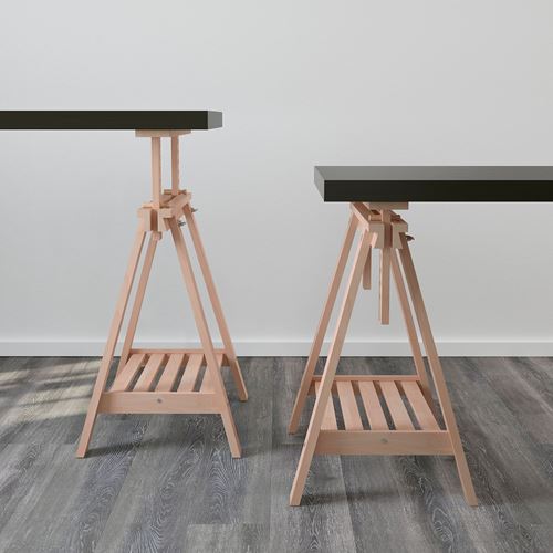 IKEA - FINNVARD, çalışma masası ayağı, kayın görünümlü, 70x71/93 cm