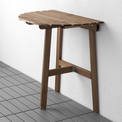 IKEA - ASKHOLMEN, duvar masası, açık kahverengi, 70x44 cm