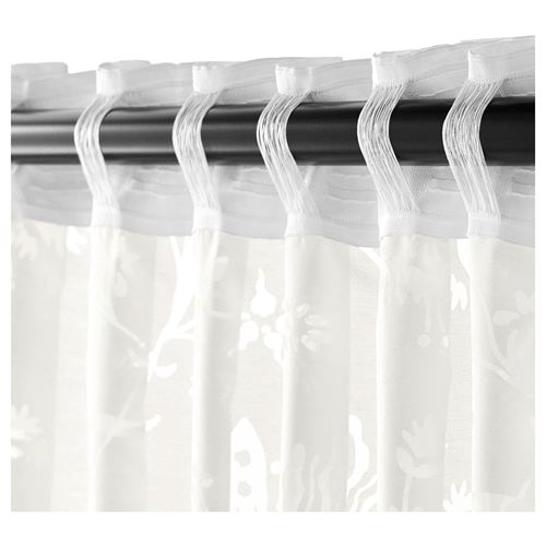 IKEA - BORGHILD, sheer curtains, 1 pair, white, 145x300 cm