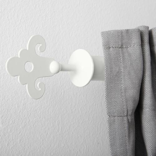 IKEA - HÖGTIDLIG, perde çubuğu topuzu, beyaz, 100 mm