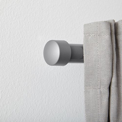 IKEA - RAFFIG, perde çubuğu topuzu, gümüş rengi, 25 mm