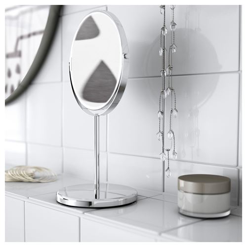 IKEA - TRENSUM, table mirror, stainless steel, 17 cm