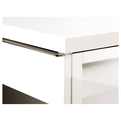 IKEA - BESTA BURS, desk, high-gloss white, 120x40 cm