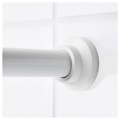 IKEA - BOTAREN, shower curtain rod, white, 70-120 cm