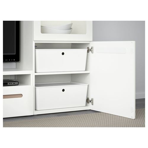 IKEA - KUGGIS, box with lid, white, 37x54x21 cm