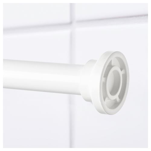 IKEA - BOTAREN, shower curtain rod, white, 70-120 cm