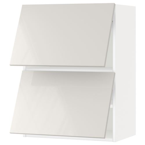 IKEA - METOD, mutfak yatay duvar dolabı, RINGHULT açık gri, 60x80 cm