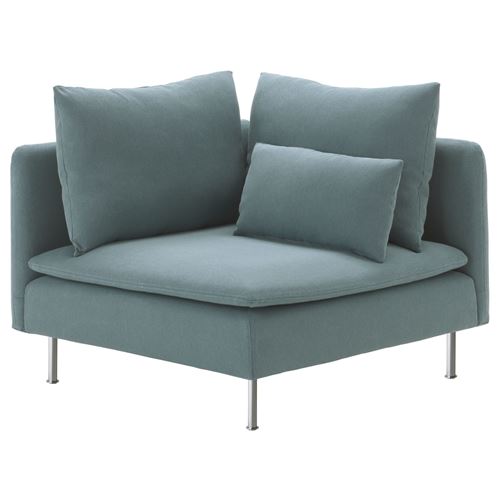 IKEA - SÖDERHAMN, köşe koltuk kılıfı, finnsta turkuaz