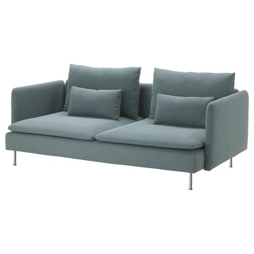 IKEA - SÖDERHAMN, 3-seat sofa, finnsta turquoise