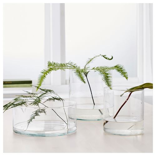 IKEA - CYLINDER, glass vase set, glass