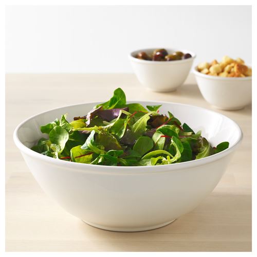 IKEA - VARDAGEN, seramik servis kasesi, kırık beyaz, 24 cm