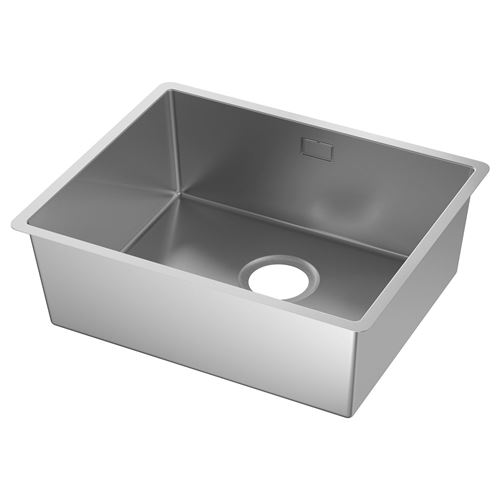 IKEA - NORRSJÖN, single-bowl insert sink, stainless steel, 54x44 cm