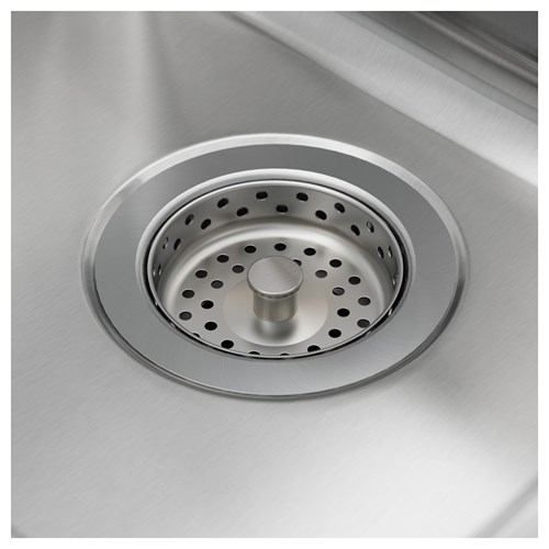 IKEA - HILLESJÖN/LILLVIKEN, 1,5 bowl insert sink, stainless steel, 58x46 cm