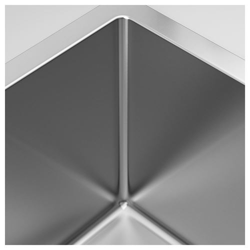 IKEA - NORRSJÖN/LILLVIKEN, tek gözlü eviye, paslanmaz çelik, 21x44 cm