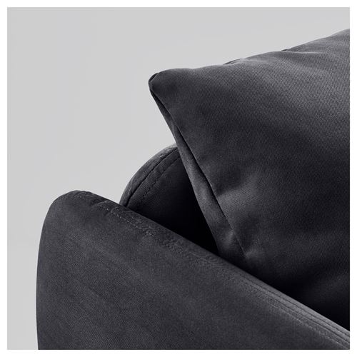 IKEA - SÖDERHAMN, uzanma koltuklu 4'lü kanepe, samsta koyu gri