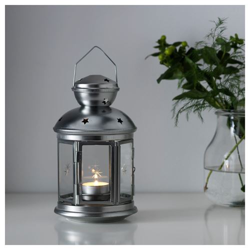 IKEA - ROTERA, fener, gri, 21 cm
