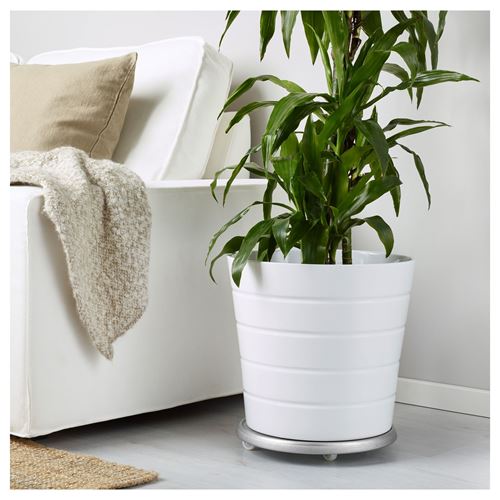 IKEA - SOCKER, tekerlekli saksı altı, galvanizli, 31 cm