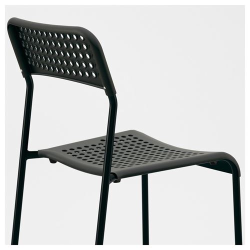 IKEA - ADDE, plastic chair, black