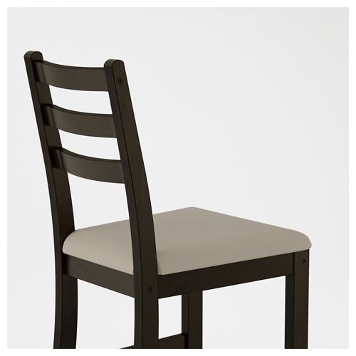 IKEA - LERHAMN, mutfak masası takımı, venge-vittaryd bej, 2 sandalyeli