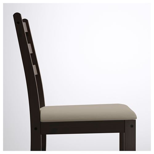 IKEA - LERHAMN, mutfak masası takımı, venge-vittaryd bej, 2 sandalyeli