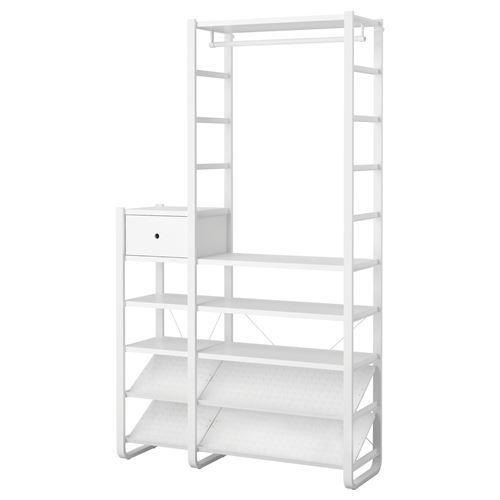 IKEA - ELVARLI, hallway wardrobe, white, 125x40x216 cm