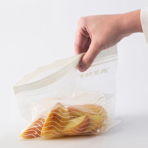 IKEA - ISTAD, kilitlenebilir buzdolabı poşeti, gri-beyaz, 2,5 lt ve 1,2 lt