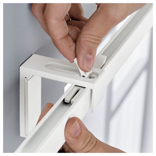 IKEA - VIDGA, korniş, beyaz, tekli, 140 cm