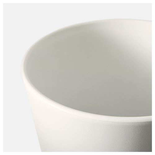 IKEA - PAPAJA, earthenware plant pot, white, 12x19 cm