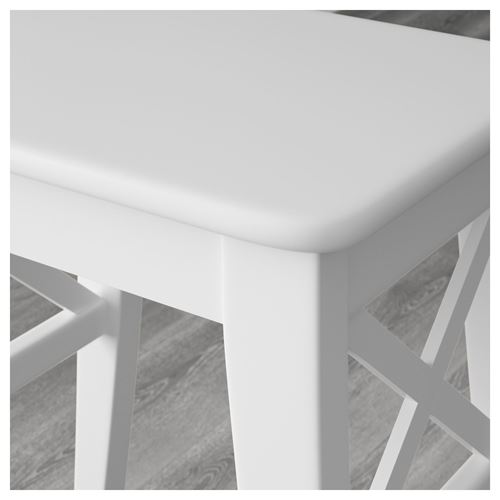 IKEA - INGOLF, wooden stool, white