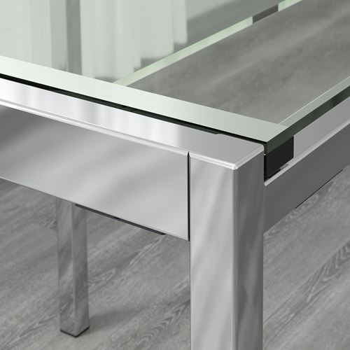 IKEA - GLIVARP/TOBIAS, yemek masası takımı, şeffaf, 6 sandalyeli
