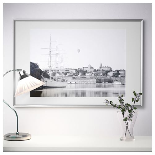 IKEA - SILVERHÖJDEN, gri çerçeve, lame, 61x91 cm