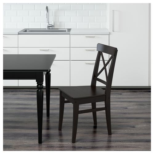 IKEA - INGOLF, wooden chair, blackbrown