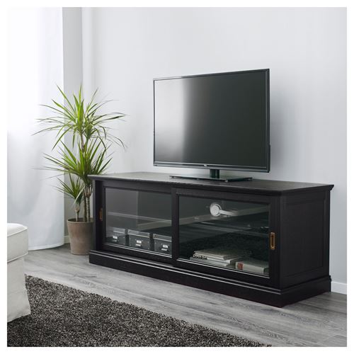 IKEA - MALSJÖ, tv sehpası, siyah, 160x48 cm