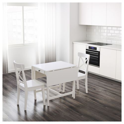 IKEA - INGATORP, katlanır mutfak masası, beyaz, 2-4 kişilik