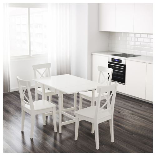 IKEA - INGATORP, katlanır mutfak masası, beyaz, 2-4 kişilik