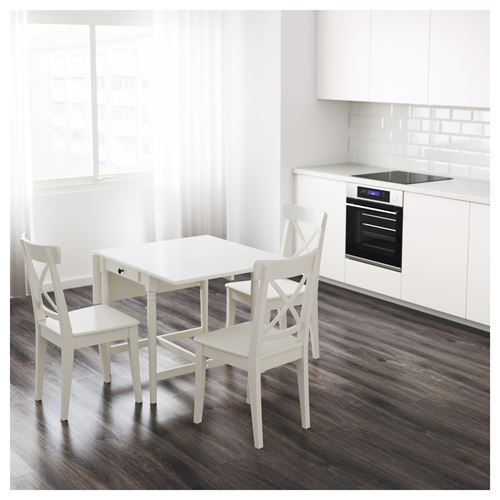 IKEA - INGATORP, katlanır mutfak masası, beyaz, 2-4 kişilik