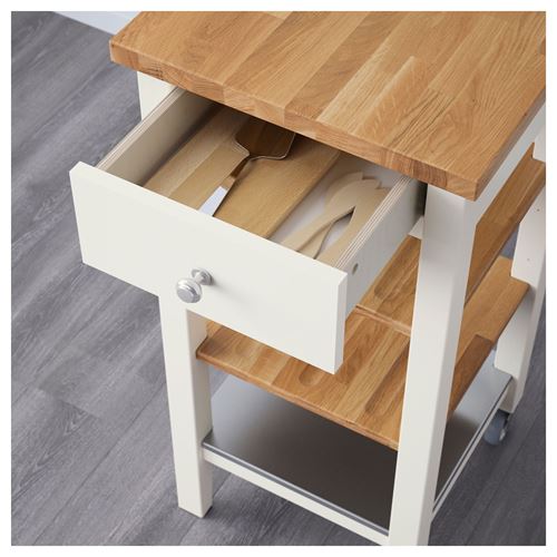 IKEA - STENSTORP, trolley, white/oak, 45x43x90 cm